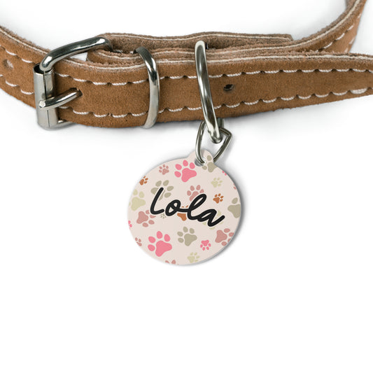 Personalized Pet Tag - Cotton Mocha Charm