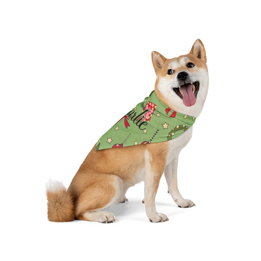 Pet Bandana - Jingle Bell Woof - Custom Name