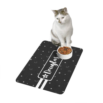 Pet Food Mat - Stars - Custom Name
