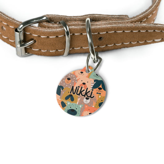 Personalized Pet Tag - Peachy Paws