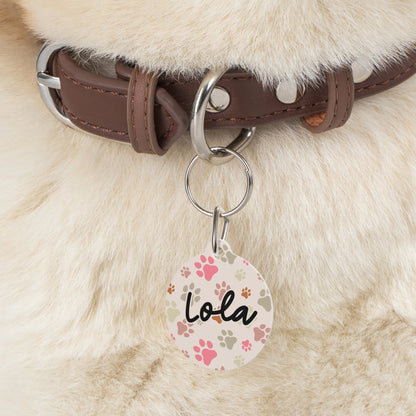 Personalized Pet Tag - Cotton Mocha Charm