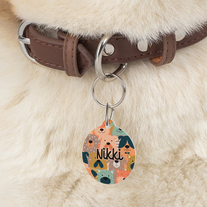 Personalized Pet Tag - Peachy Paws