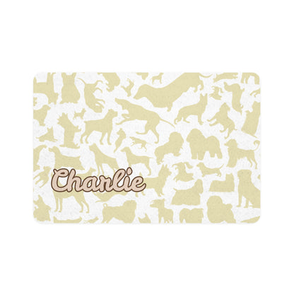 Pet Food Mat - Beige - Custom Name