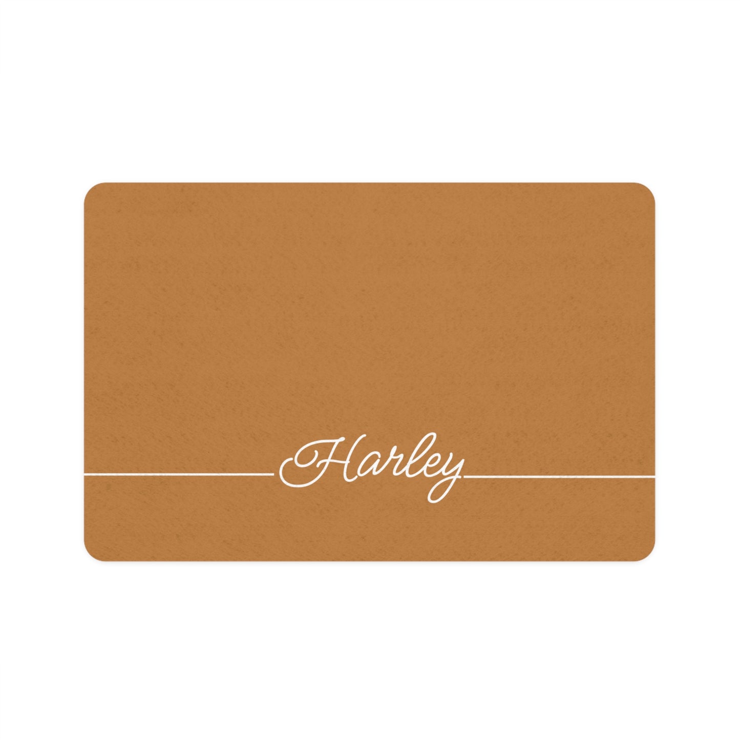 Pet Food Mat - Orange - Custom Name