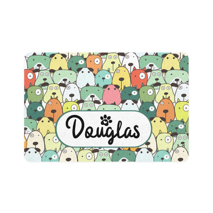 Pet Food Mat - Doodle - Custom Name