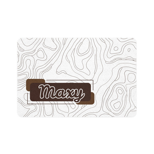 Pet Food Mat - Brown - Custom Name