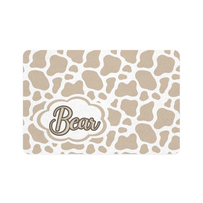 Pet Food Mat - Light Brown - Custom Name