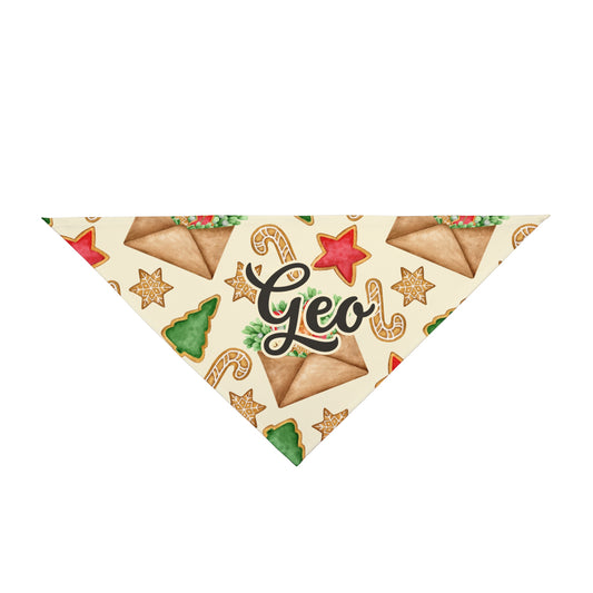 Pet Bandana - Holly Jolly Pup - Custom Name