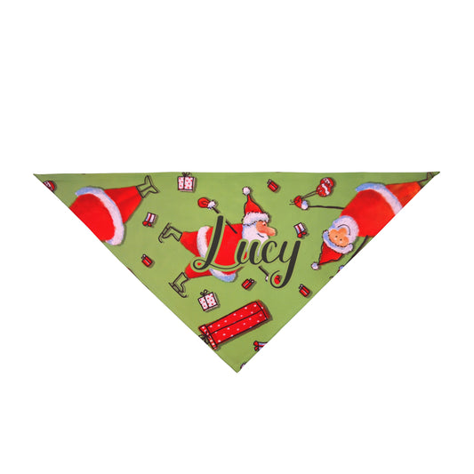 Pet Bandana - Santa’s Favorite Fluff - Custom Name