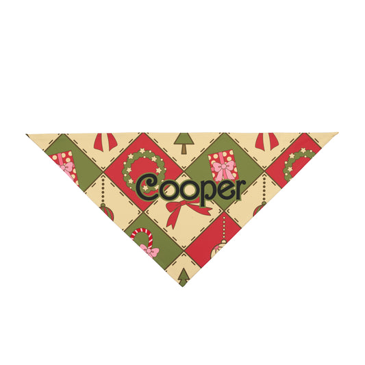 Pet Bandana - Santa’s Little Helper - Custom Name