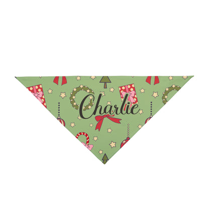 Pet Bandana - Jingle Bell Woof - Custom Name