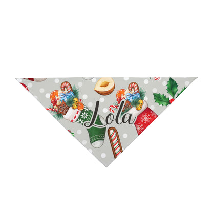 Pet Bandana - Paws & Mistletoe - Custom Name