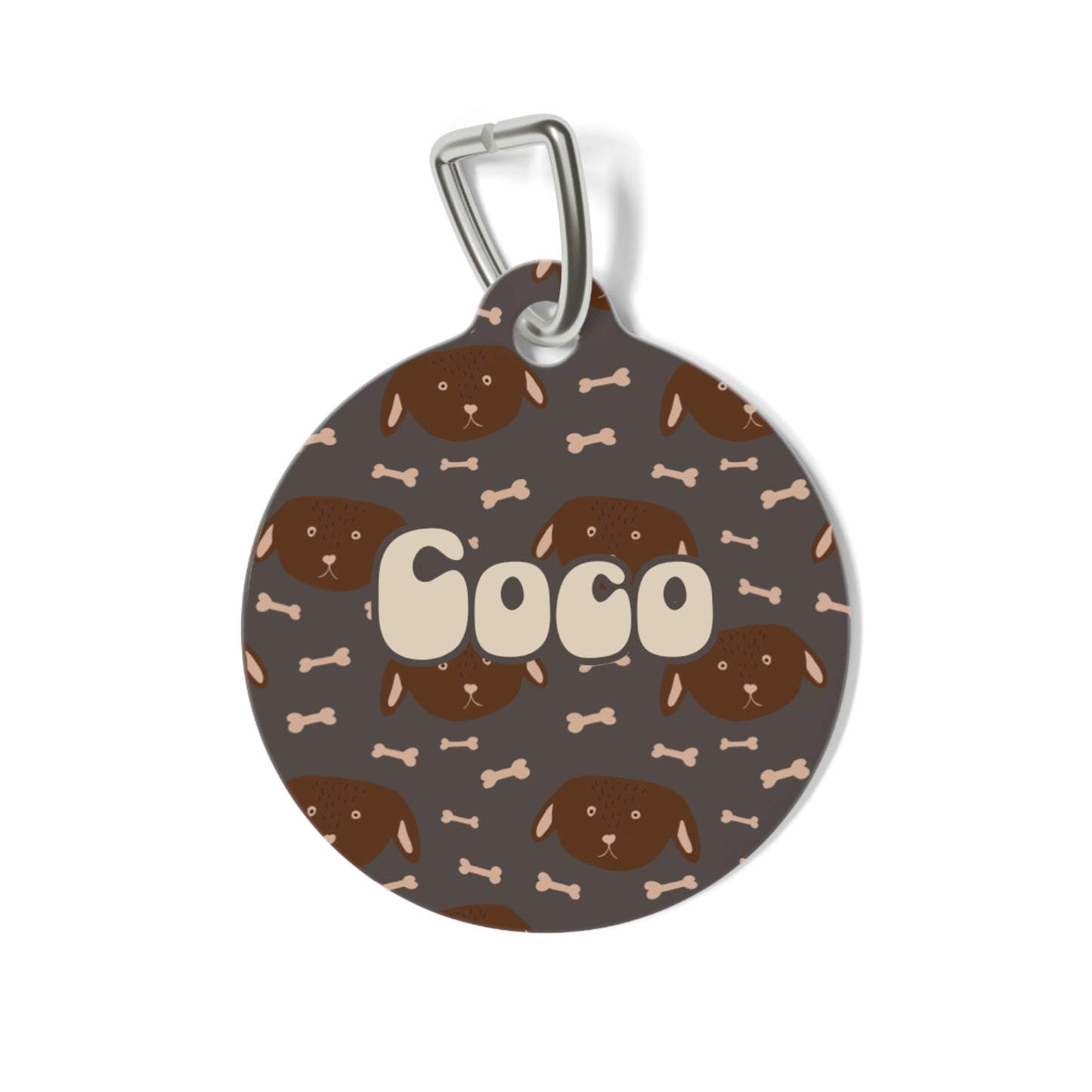 Personalized Pet Tag - Mocha Whiskers