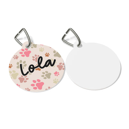 Personalized Pet Tag - Cotton Mocha Charm